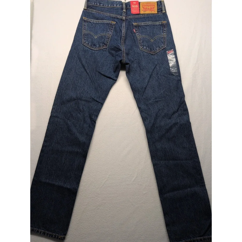 Levis 505 Jeans New Mens Straight Leg 30x34